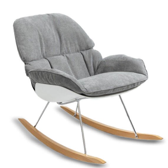 Réplique Bay Rocking Chair avec coussin gris