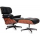 Réplique du fauteuil Eames Lounge Chair version premium en cuir aniline et bois de palissandre par Charles & Ray Eames