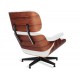 Réplique du fauteuil Eames Lounge Chair version premium en cuir aniline et bois de palissandre par Charles & Ray Eames
