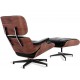 Replica Eames Lounge Chair version premium en cuir aniline et bois de noyer