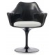 Réplique du chaise Tulip Arms totalement noir avec coussin