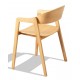 Chaise Soho nordique minimaliste avec accoudoirs