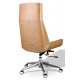 Chaise de bureau Nordic Highback en bois de noyer avec coussin en similicuir