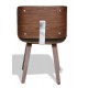 Chaise Nordic Plywood avec coussin en similicuir et bois de noyer
