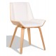 Chaise Nordic Plywood S avec coussin en similicuir et bois d'érable