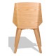 Chaise Nordic Plywood S avec coussin en similicuir et bois d'érable