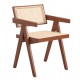 Réplique de la chaise Chandigarh avec accoudoirs du designer Pierre Jeanneret 
